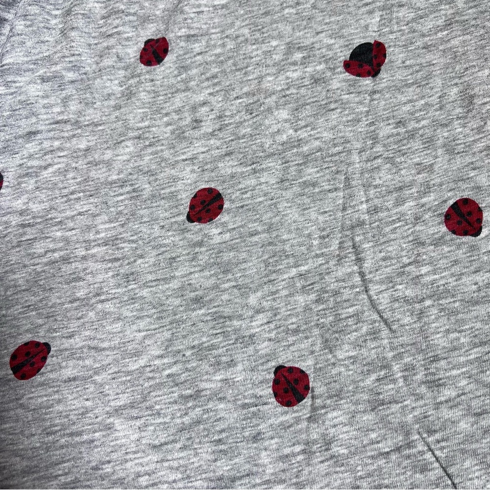 J. Crew Gray Ladybug Cotton Tee - Picture 2 of 6